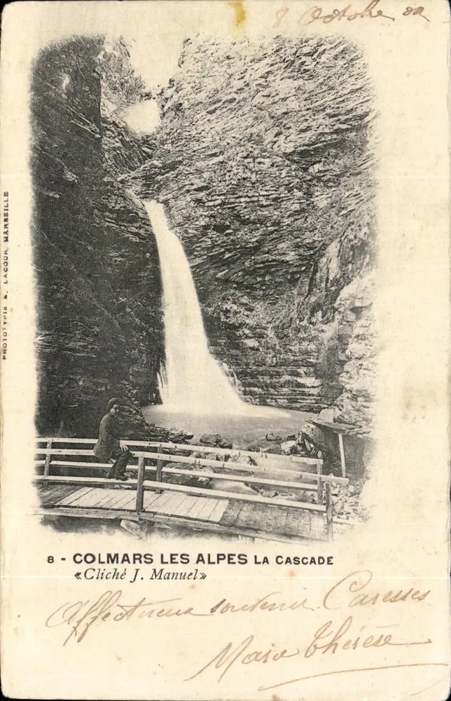 Colmars les Alpes — A cascata — Fototipia R. Lacour, Marselha, n°8 - Frente