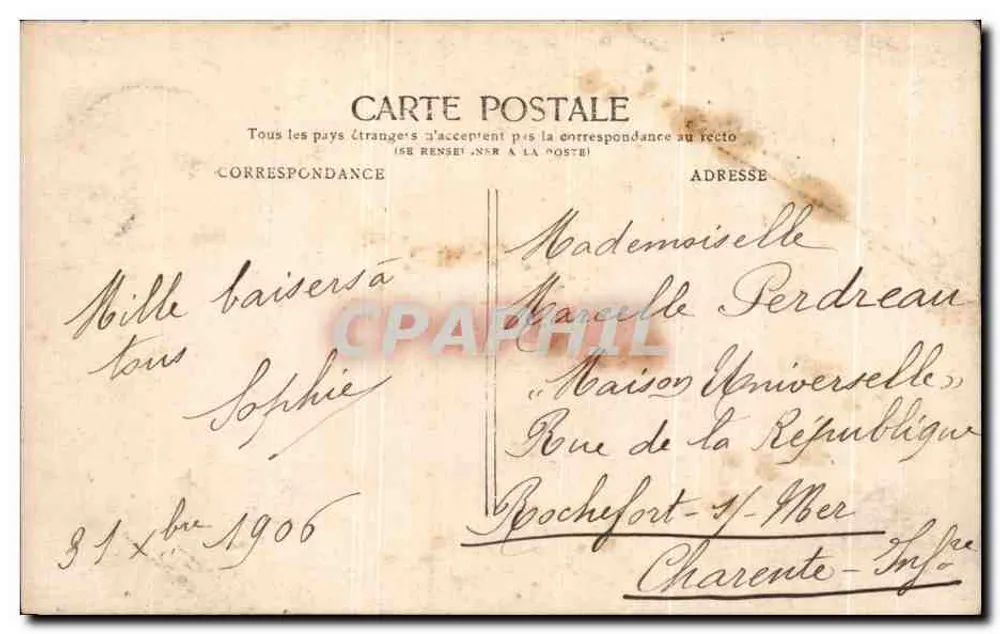 Frau mit Blumenstrauß — Frohe Neujahr — Stebbing Phot. Paris, Nr. 219 - Rückseite
