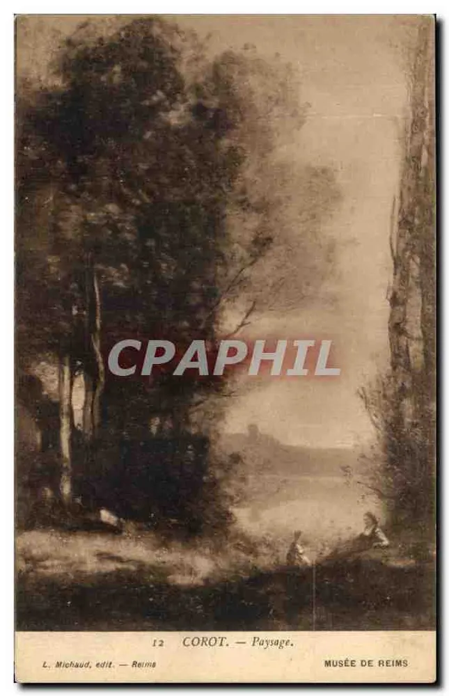 Corot — Landschaft — L. Michaud, Verlag — Reims - Vorderseite