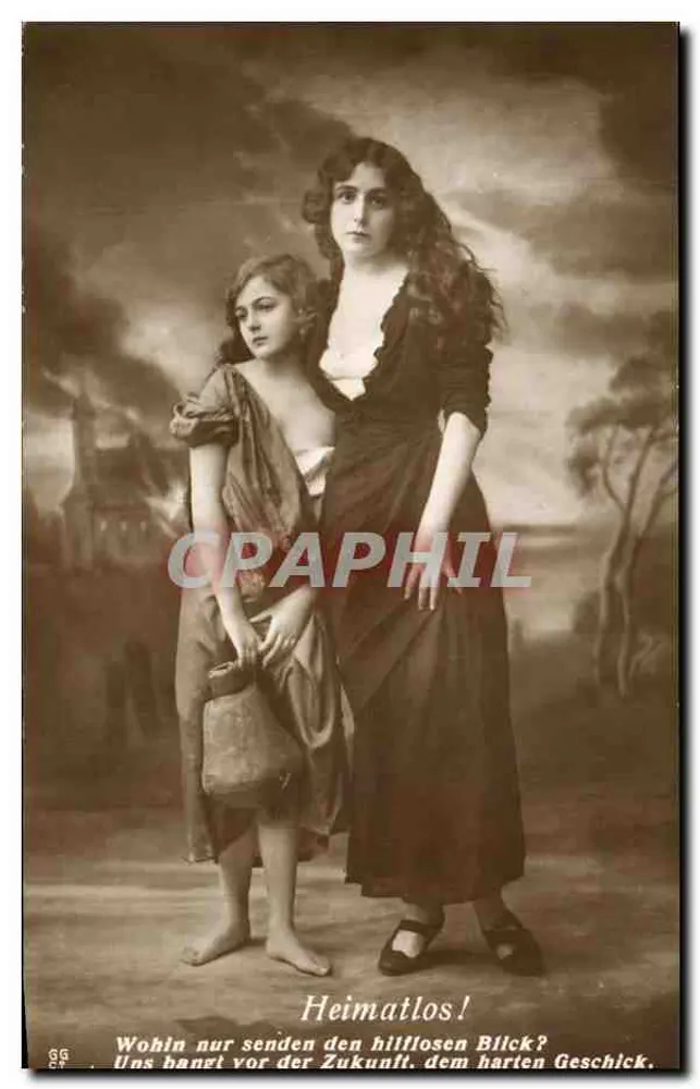 Zwei Frauen — poetisches Motiv — Photochrome & Berlin N. 85 - Vorderseite