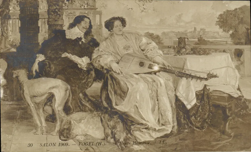 Die Glückliche Stunde — Salon 1909 — Vogel (H.) — Nr. 30 - Vorderseite
