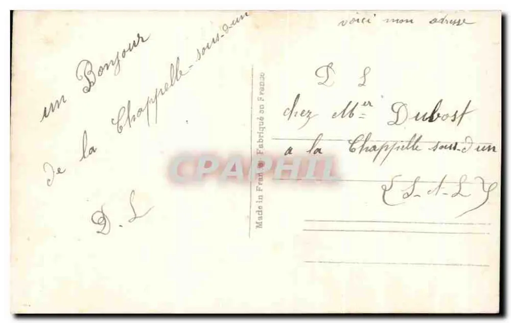 Liebespaar — um 1920 — DÉDÉ, Nr. 1292 - Rückseite