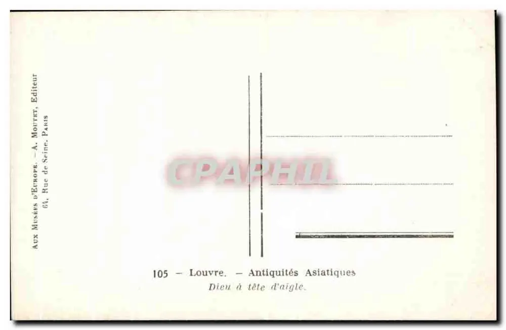 Deus com cabeça de águia — Museu do Louvre — Série 105 - Verso