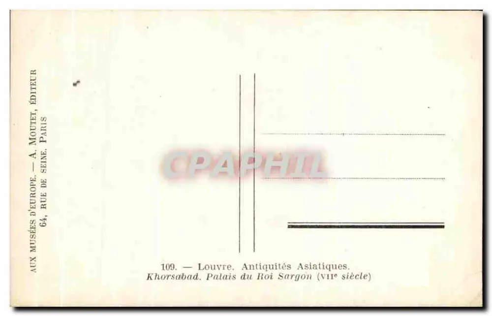 Khorsabad. Palácio do rei Sargon século VIII — Editor A. Moutet, Paris - Verso