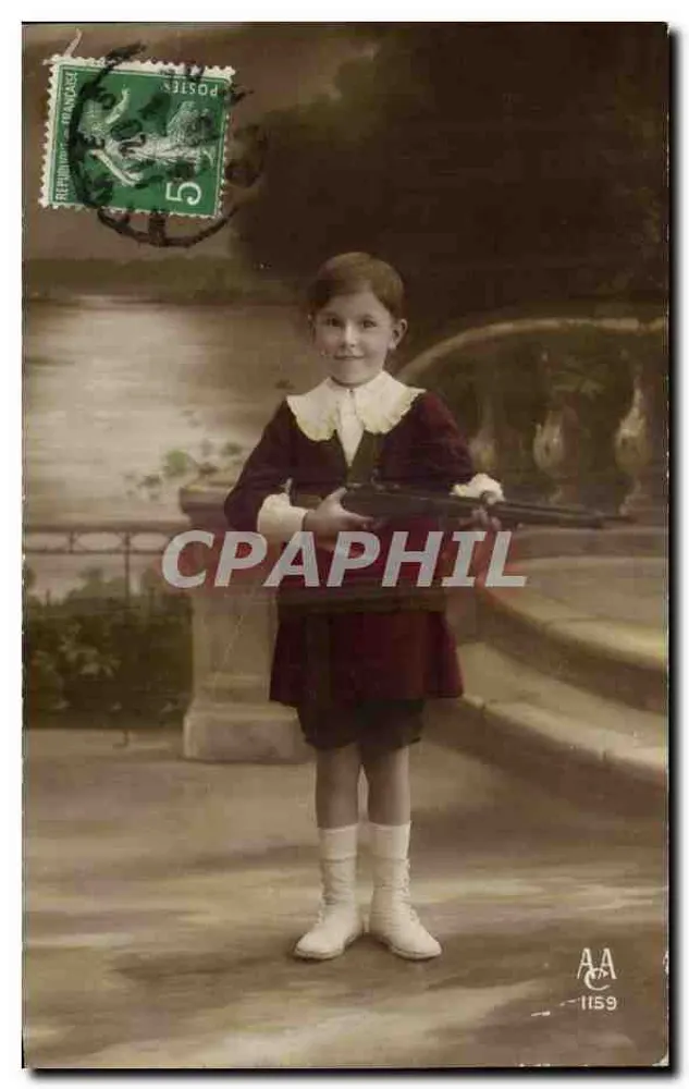 Enfant en tenue d'époque — avec fusil — éditeur A.C.A. n°1159 - Vorderseite