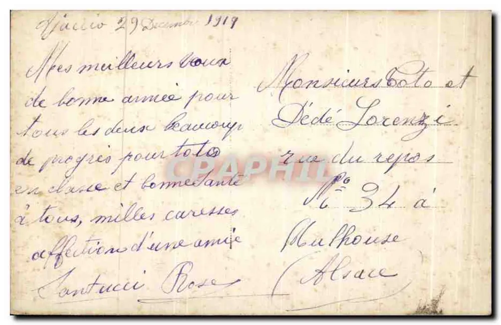 Criança ao lado de um vaso de rosas — FURIA 1920 - Verso