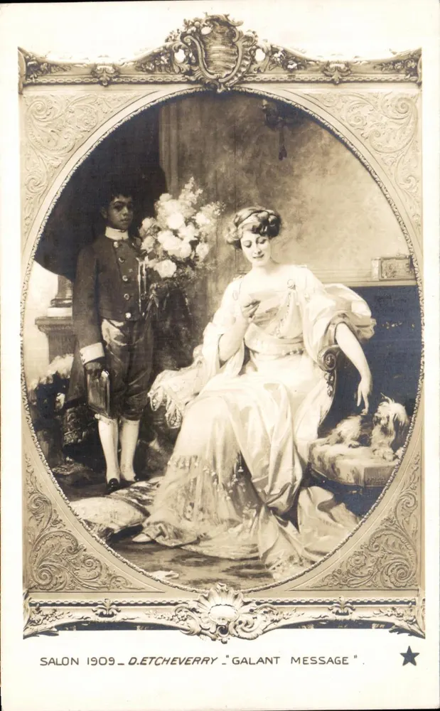 Salon 1909 — O. Etcheverry — 'Galant Message' - Vorderseite