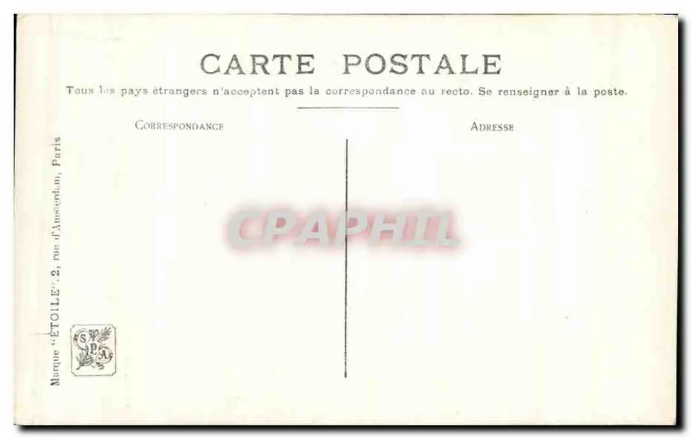 Salon 1909 — O. Etcheverry — 'Galant Message' - Rückseite