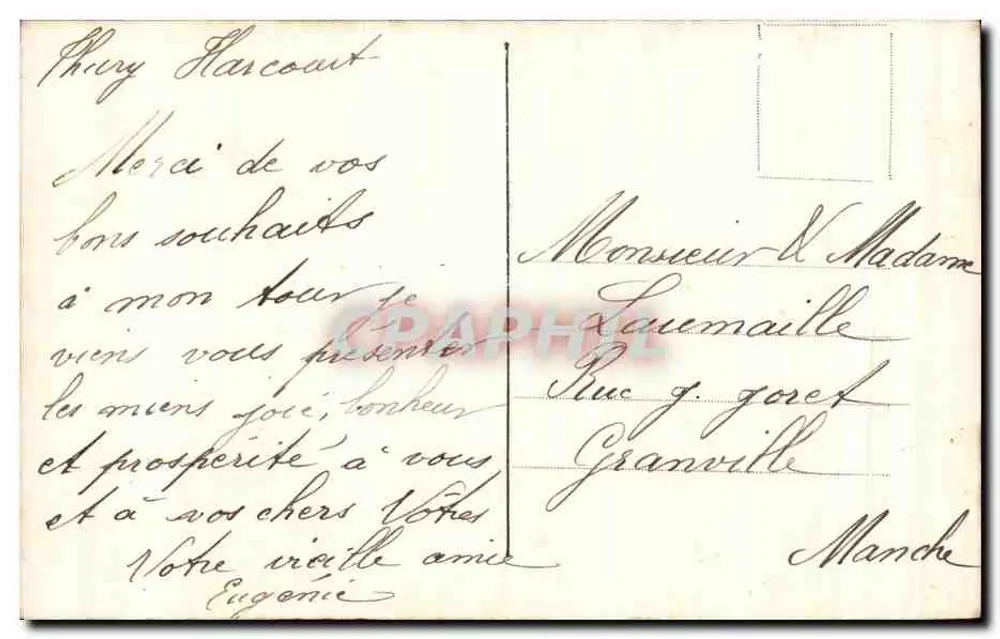 Frau mit Blumenbouquet — Frohe Neujahr — anonymer Verleger, Nr. 629 - Rückseite