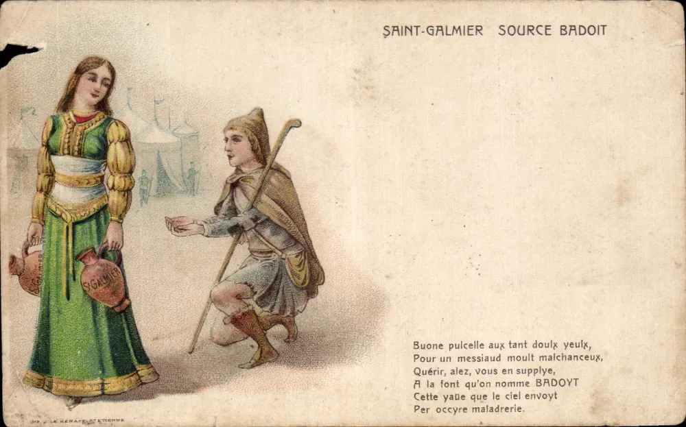 Saint-Galmier - Source Badoit — éditeur J. Le Henate et Stienne, n° 34 - Frente