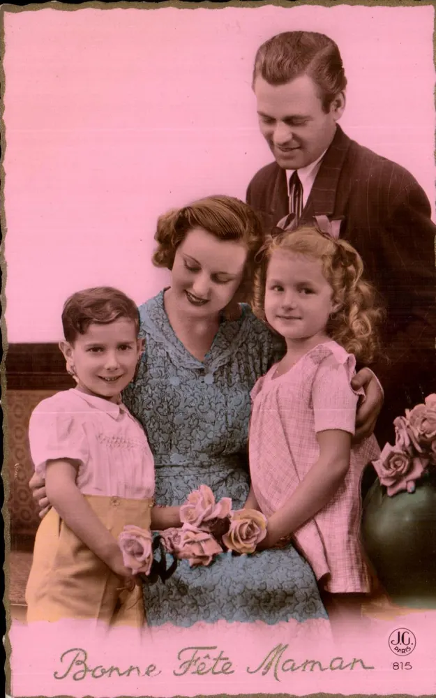 Familie — Porträt von vier Personen — J.C. 815 - Vorderseite