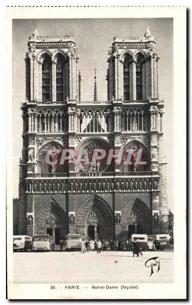 PARIS — Notre-Dame (fachada) — n°30 - Frente