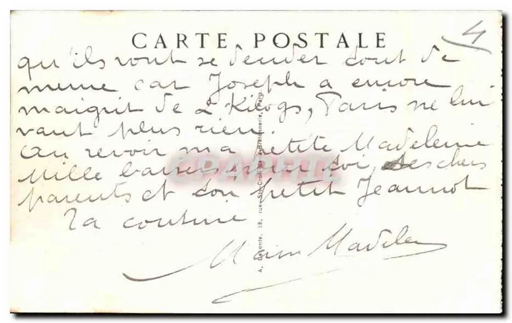 PARIS — O Ópera — Editor anônimo, n° 1 - Verso