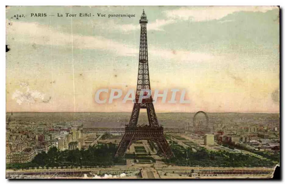 PARIS — A Torre Eiffel — Vista panorâmica — n° 4242 - Frente