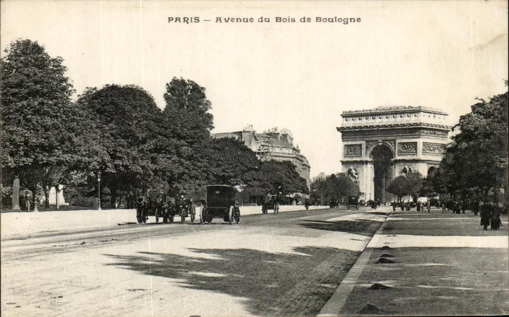 Paris — Avenue du Bois de Boulogne — Arc de Triomphe - Vorderseite