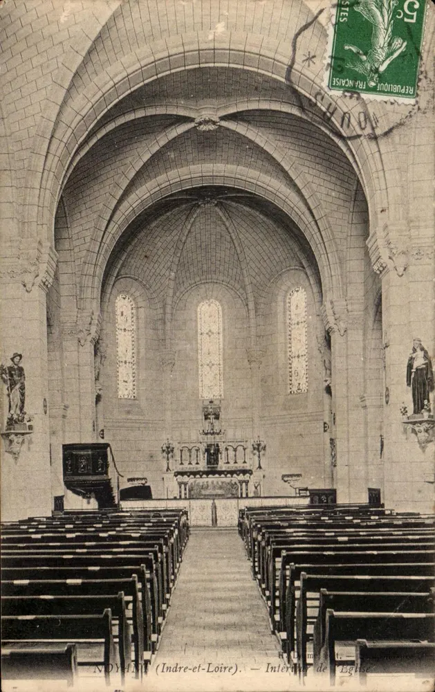 Noyant (Indre-et-Loire) — Interior da Igreja — R. Lame, editor - Frente