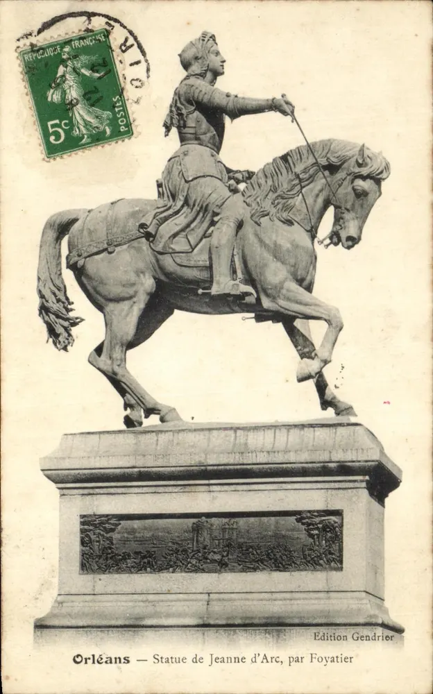 Orléans — Statue der Jeanne d'Arc, von Foyatier — Edition Gendrier - Vorderseite