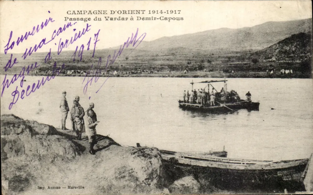 Passage du Yardar bei Demir-Capous — Feldzug im Osten 1914-1917 — Imp. Aurran — Marseille - Vorderseite