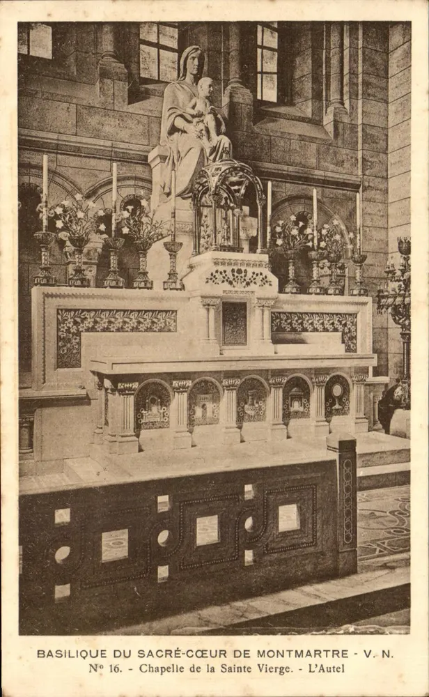 Basilika des Heiligen Herzens von Montmartre — Kapelle der Heiligen Jungfrau — V.N. Nr. 16 - Vorderseite