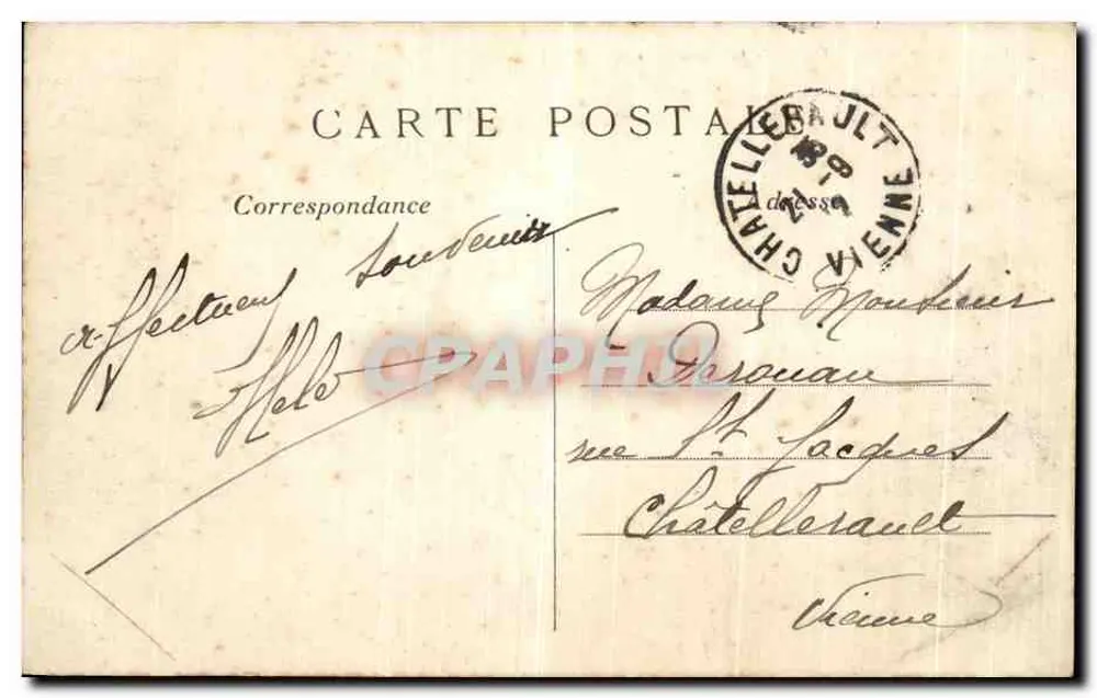 Paris (8e arrondissement) — Igreja da Madeleine — C.M. n°21 - Verso