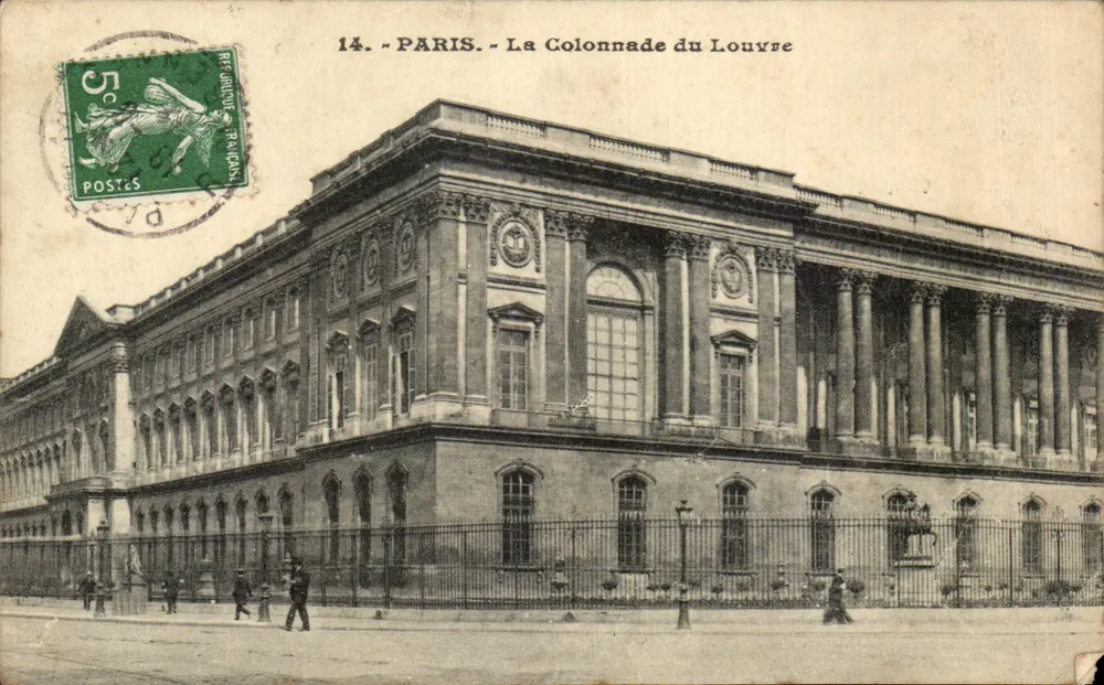 Paris - A Colunata do Louvre — Editor desconhecido, n° 14 - Frente