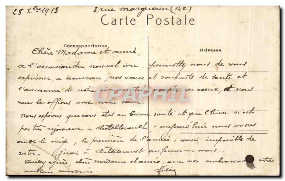 Paris — Rue Pierre-le-Grand und die Russische Kirche — P.A. Éditeur - Rückseite