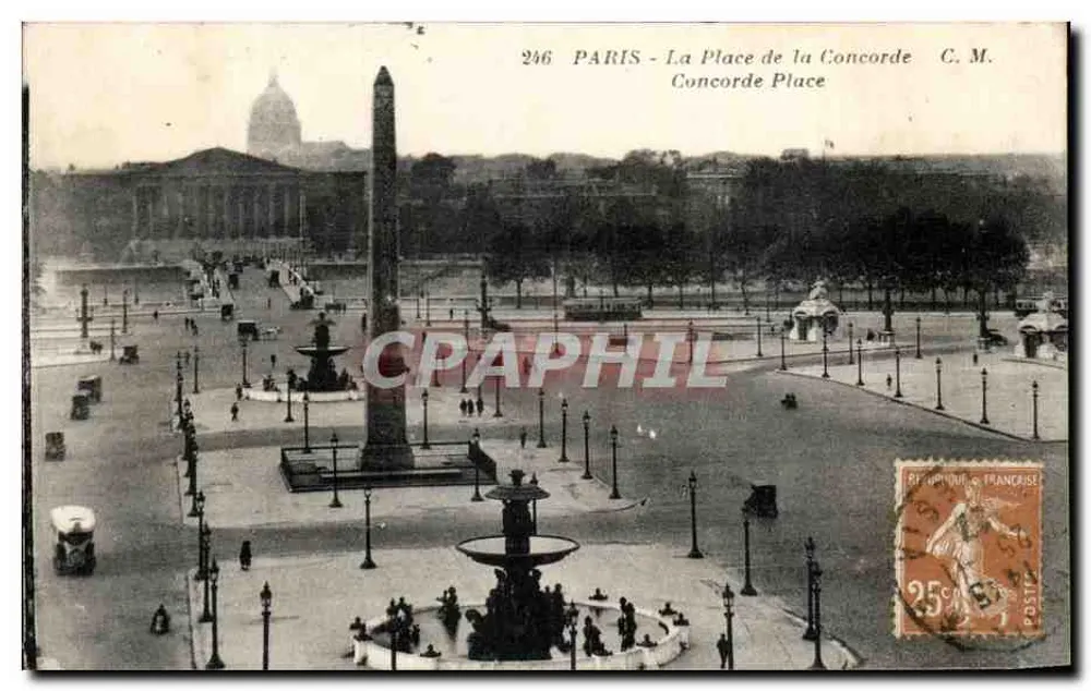 Paris - A Praça da Concórdia — C.M. n°246 - Frente