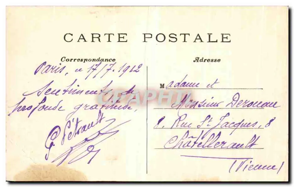 Paris — Notre-Dame und die Kasernen der Cité — C.M. n°282 - Rückseite