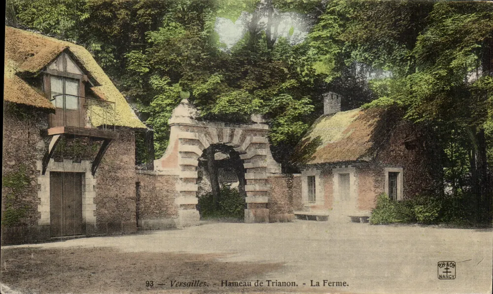 Versailles - Hameau de Trianon - A Fazenda — editora NANCY, n° 93 - Frente