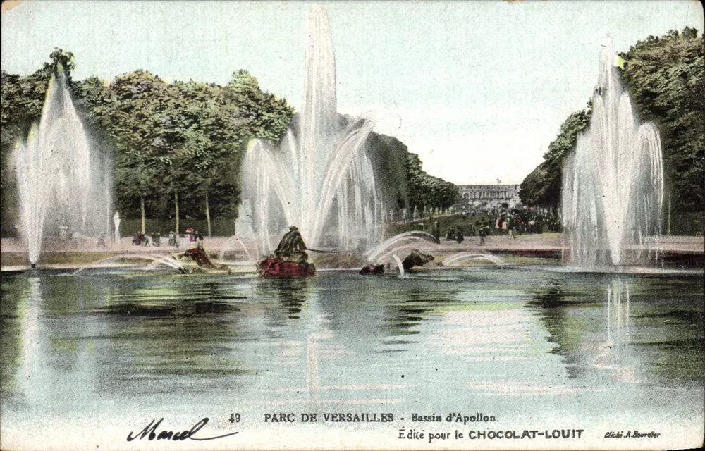 Park von Versailles — Bassin d'Apollon — Veröffentlicht für Chocolat-Louit - Vorderseite