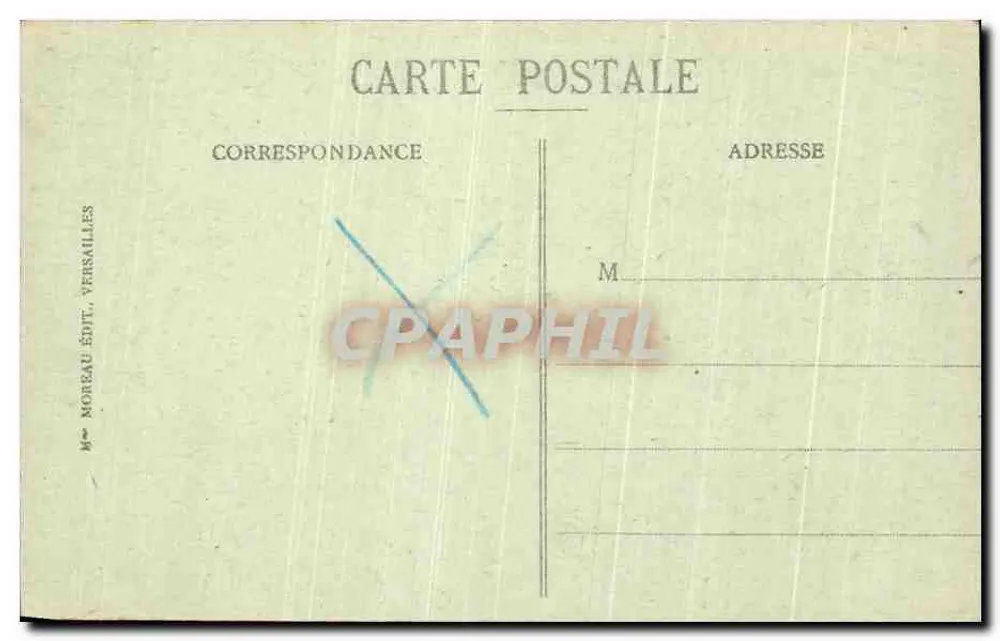 Versailles - Grand Trianon in den Gärten — M. Moreau Édit. Versailles, Nr. 17 - Rückseite