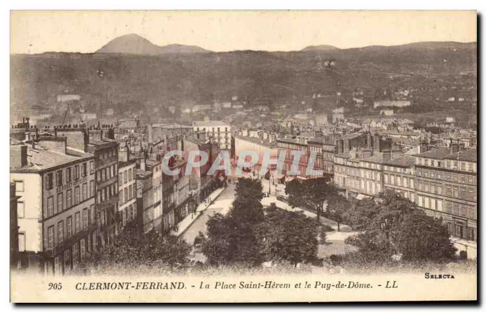 Clermont-Ferrand - Ansicht der Place Saint-Hérem und des Puy-de-Dôme - Selecta - Vorderseite