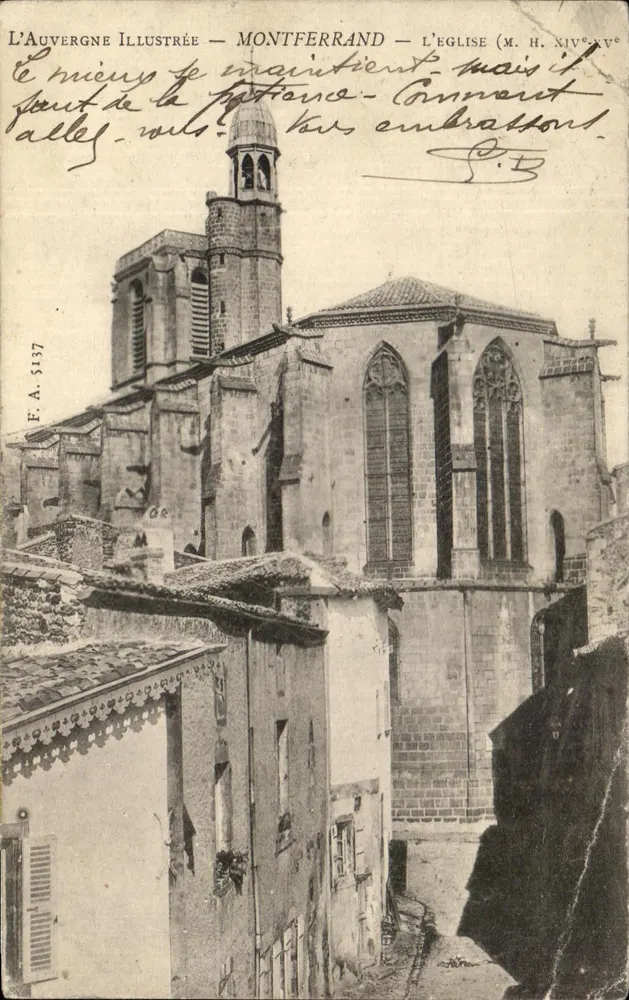 Montferrand — Die Kirche (M. H. XIVe-XVe) — L'Auvergne Illustrée, n° 5137 - Vorderseite
