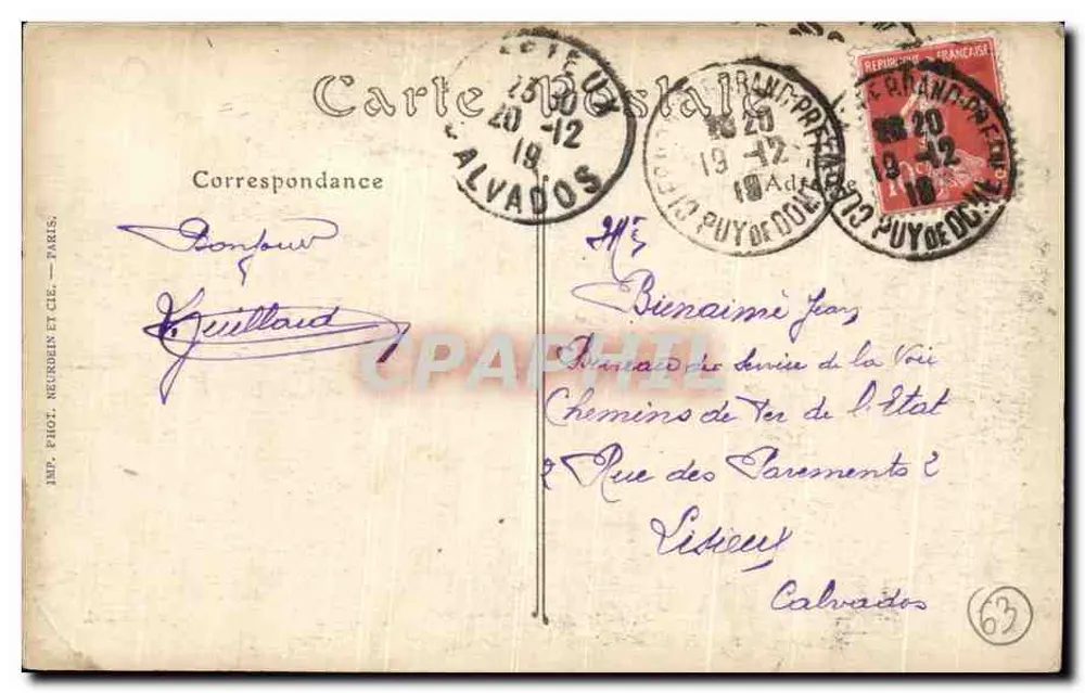 Clermont-Ferrand — Vue générale côté nord-est prise de l'Église Saint-Pierre — ND. Phot. n°267 - Rückseite