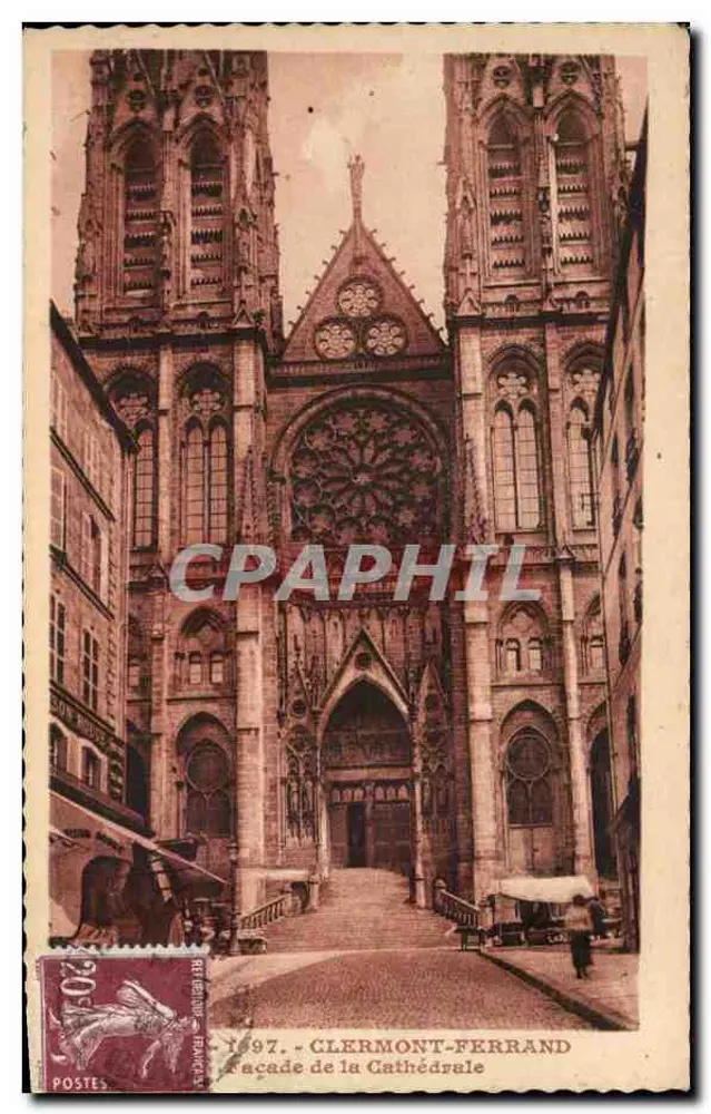 Clermont-Ferrand — Fachada da Catedral — Editor: Le Faro - Frente