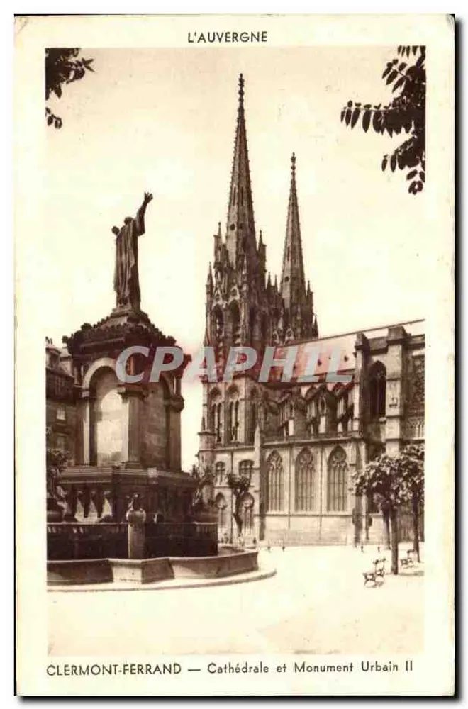 Clermont-Ferrand — Cathédrale et Monument Urbain II - Vorderseite
