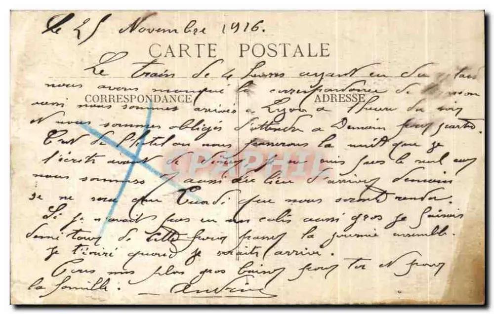 Lyon — Souvenir de Lyon — éditeur Carrier, edit. Déposé - Verso