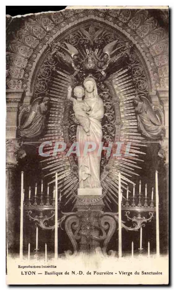 LYON — Basilique Notre-Dame de Fourvière — Jungfrau des Heiligtums - Vorderseite
