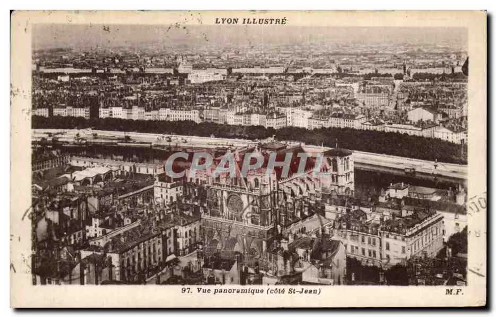 Panorâmica de Lyon (lado de São João) — Lyon Illustré n°97 — M.F. - Frente