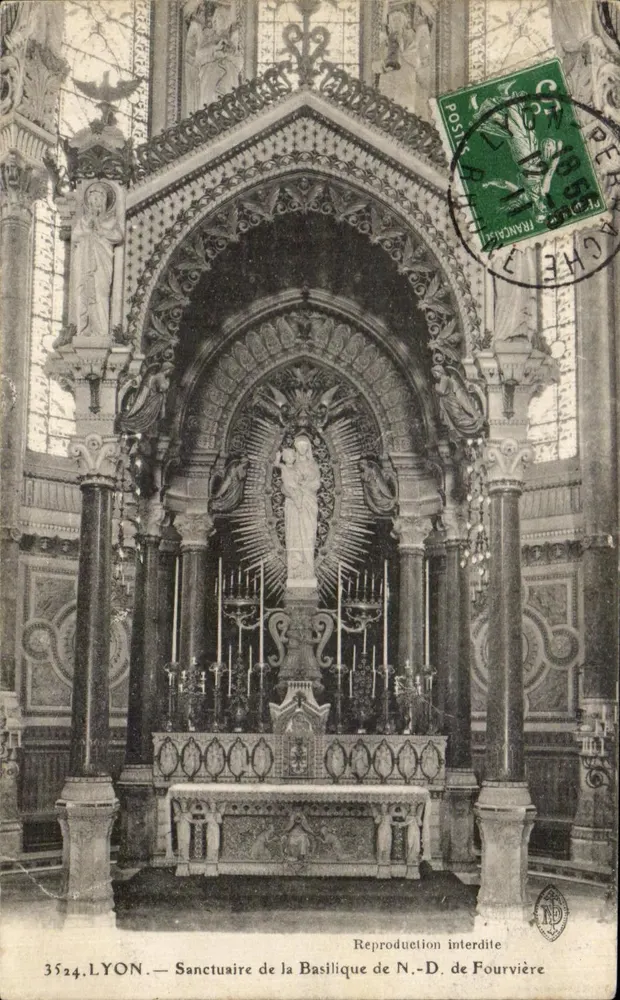 Sanctuarium der Basilika Notre-Dame de Fourvière — Lyon — Verlag Lyon, Nr. 3524 - Vorderseite