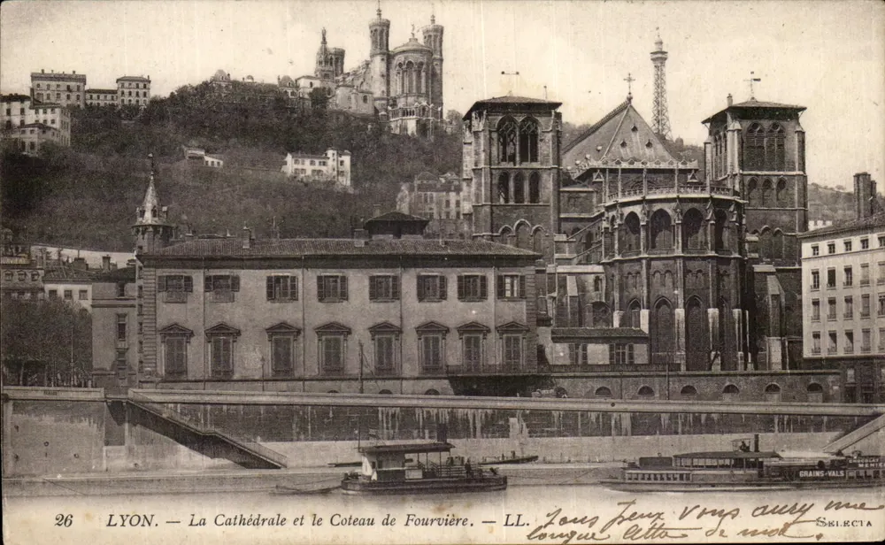LYON — Die Kathedrale und der Fourvière-Hügel — LL. GRAINS-VALS - Vorderseite
