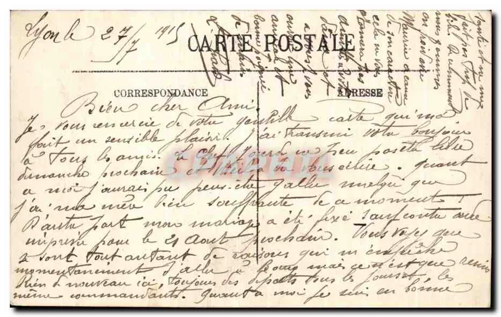 LYON — Die Kathedrale und der Fourvière-Hügel — LL. GRAINS-VALS - Rückseite