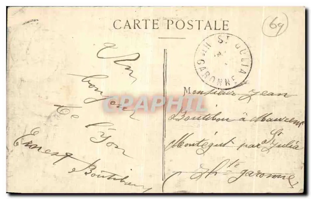 LYON — Monumento e Praça Ollier — E.C.L. - Verso