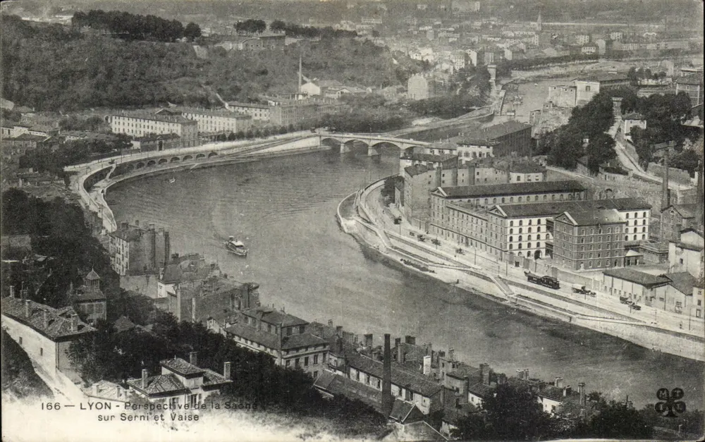 LYON — Perspectiva da Saône sobre Sérigni e Vaise — editor MT - Frente