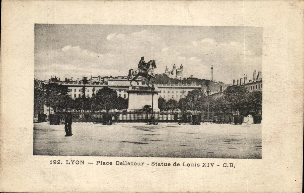 LYON — Bellecour-Platz — Statue des Ludwig XIV — C.B. — n°192 - Vorderseite