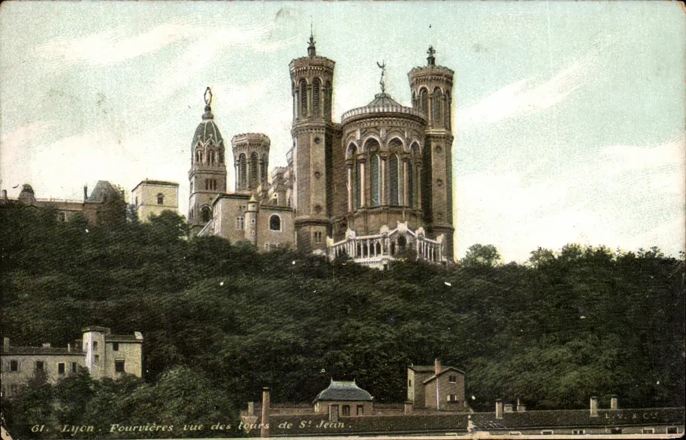 Lyon - Fourvières, Ansicht der Türme von Saint-Jean — L.V. & Cie - Vorderseite