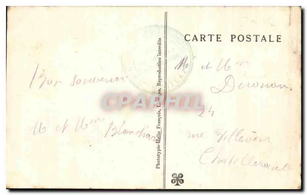 Puits de Padirac (Lot) — Der See der Regen von der Landungsstelle aus gesehen — Phototypie-Hélio François - Rückseite