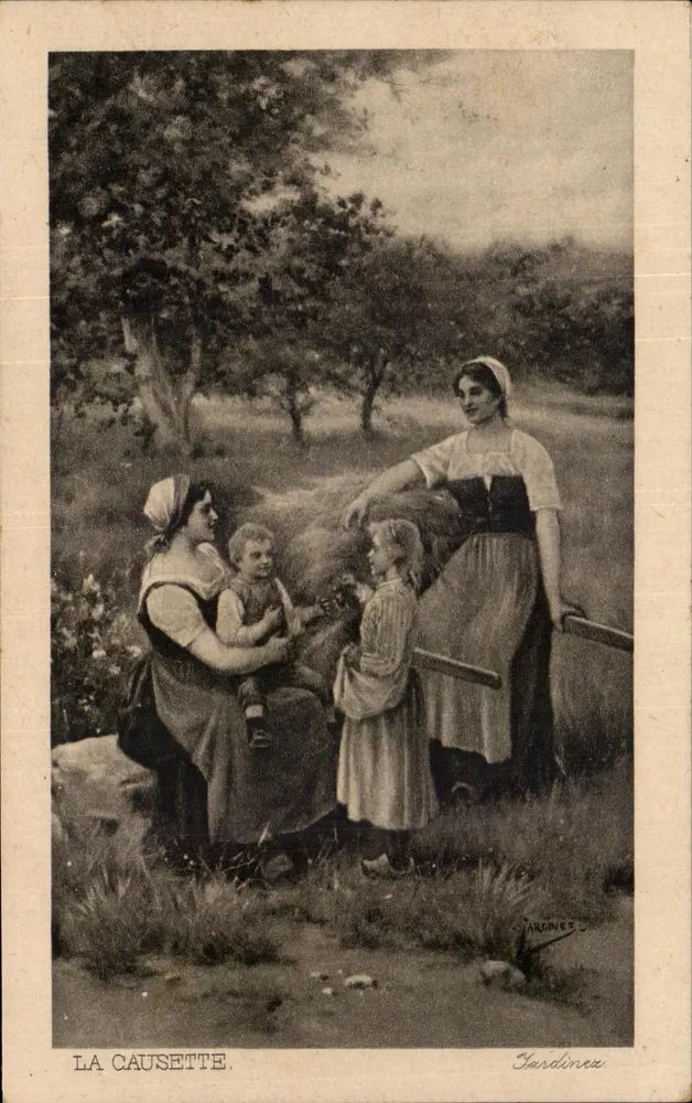 La Causette — cena de vida rural — Jardineau - Frente