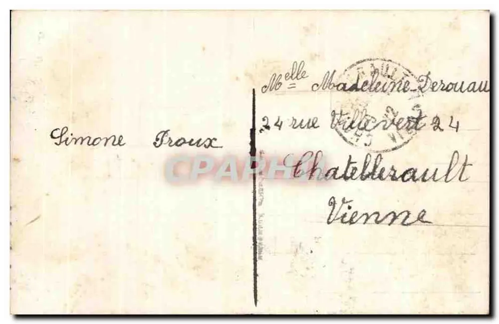 Zwei junge Mädchen unter einem blühenden Kirschbaum — Verlag R.C. n°819 - Rückseite