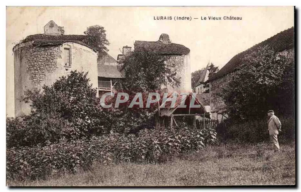 Lurais (Indre) — A Vista do Velho Castelo — Ed. Gravier, Toin 1906 - Frente